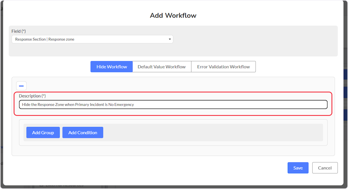 It is required to give a Description of this workflow.