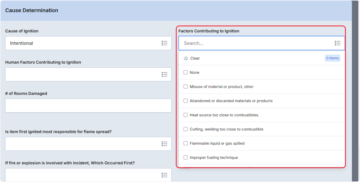 Document any pertinent information using the dropdown view.