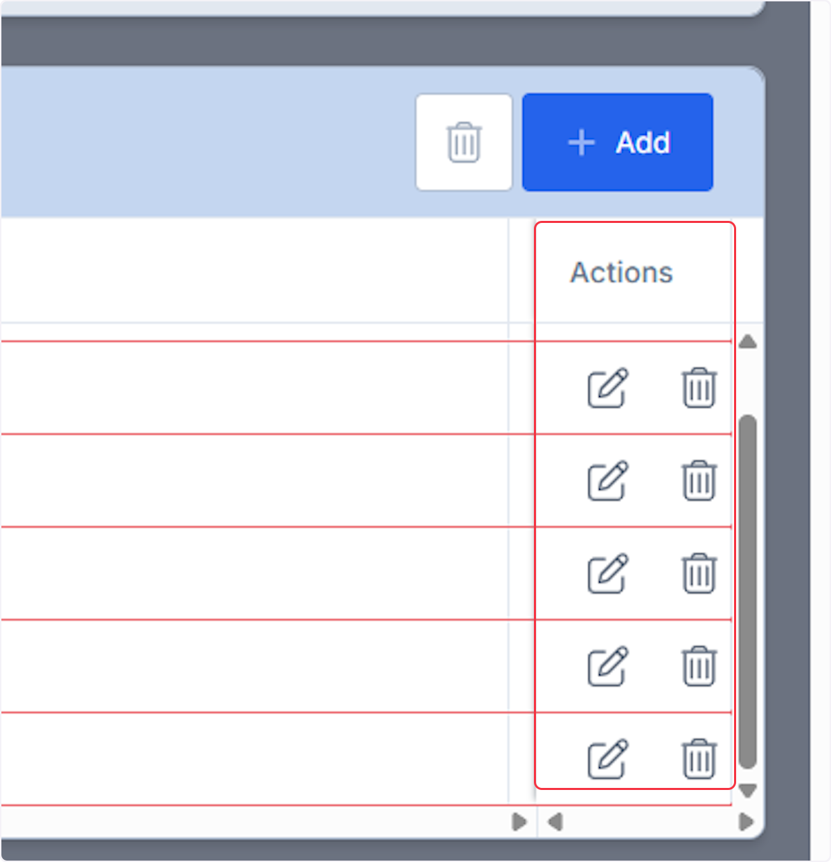 From the Actions column you are able to edit or delete the vehicle or equipment.