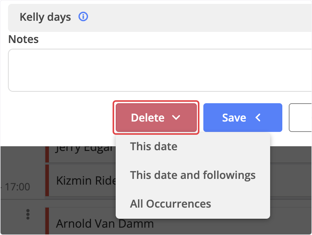 You can also delete a user from the rotation. Be aware that this is not the preferred method, as these actions cannot be undone.