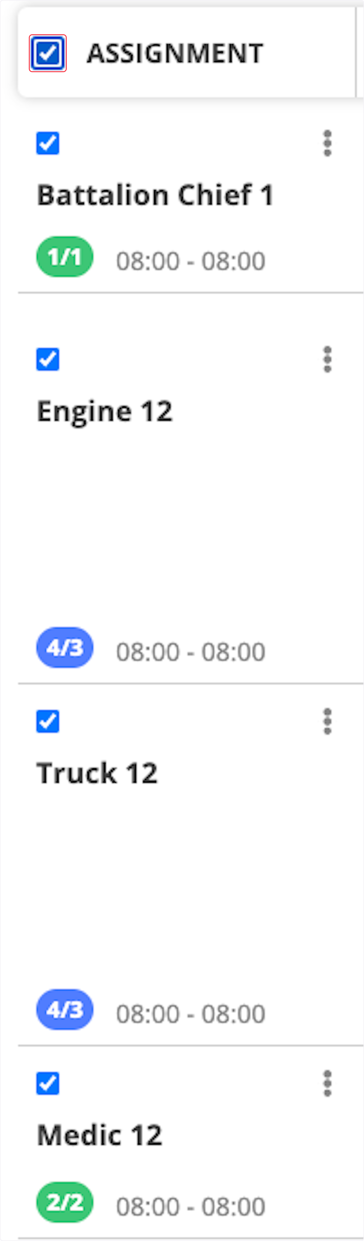 To Bulk Validate, click the checkbox at the top of the Assignment Column.
