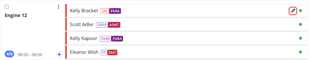 Find the person that you want to add Recurring Kelly Days to and click the Pencil. 