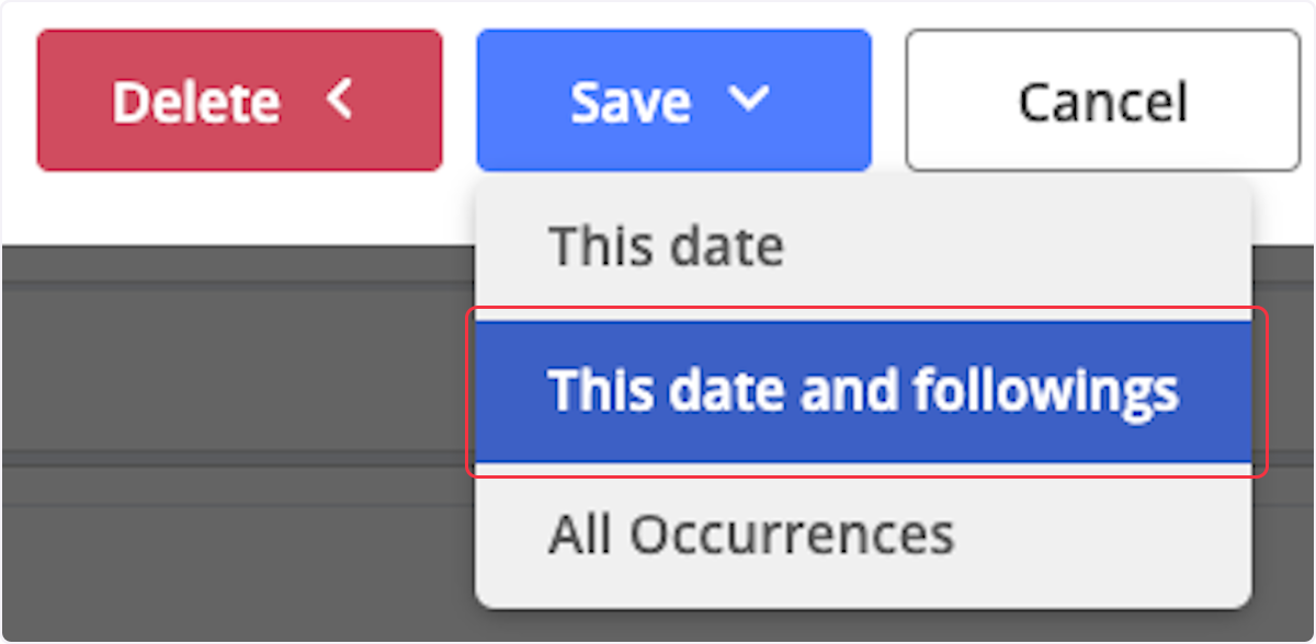 When saving the user, make sure you save This Date and the Followings. 