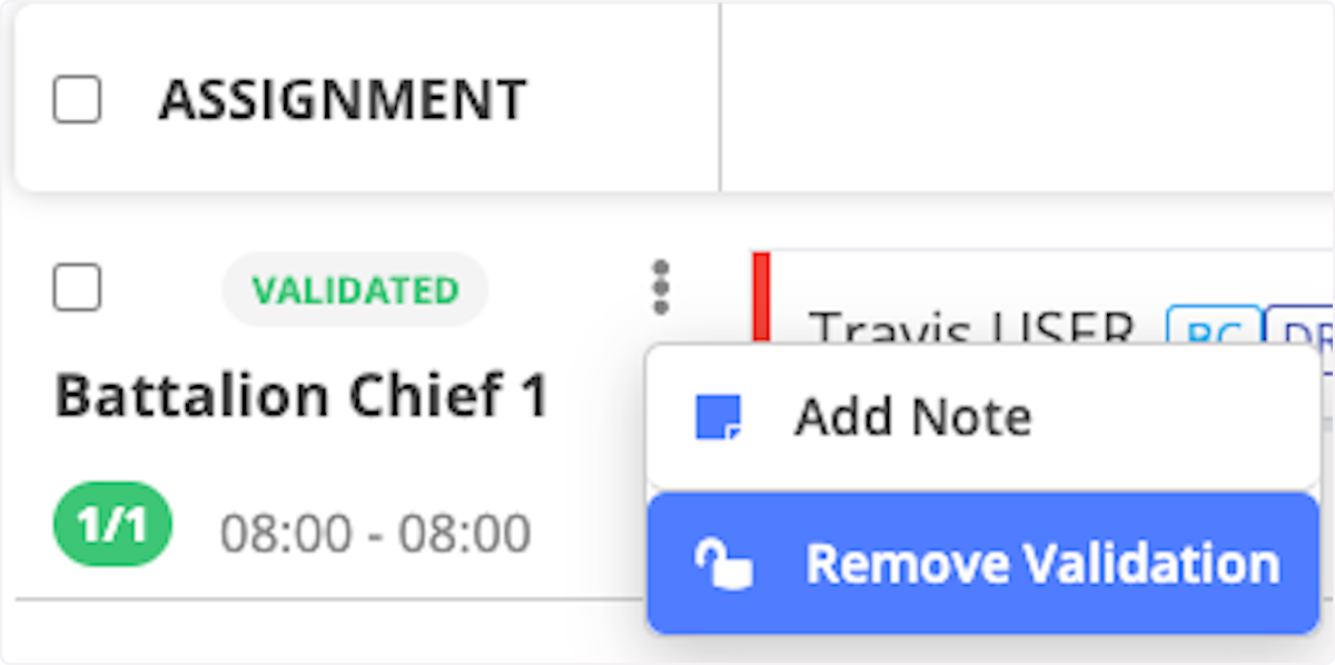 Click on Remove Validation. The validation will be removed. 