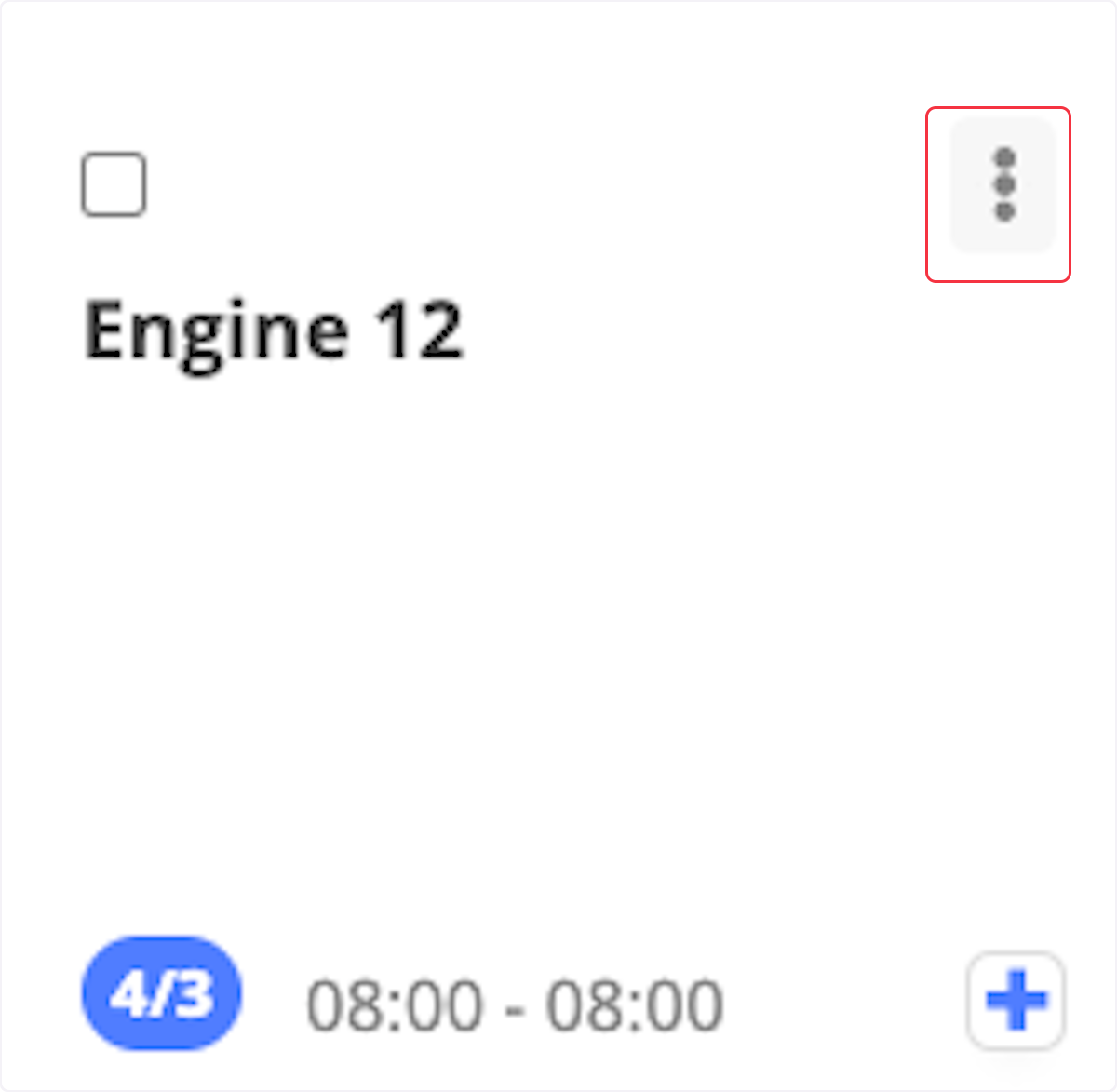 Click on the three vertical dots next to the assignment that you need to add Holdover Hours to.
