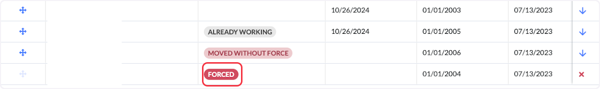 They will be marked Forced. 