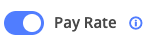 The Pay Rate option allows you to click an additional tab when adding Off Roster on the Shift Board. This option allows you to input a straight pay amount. 