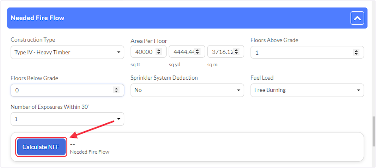 Click on Calculate NFF.