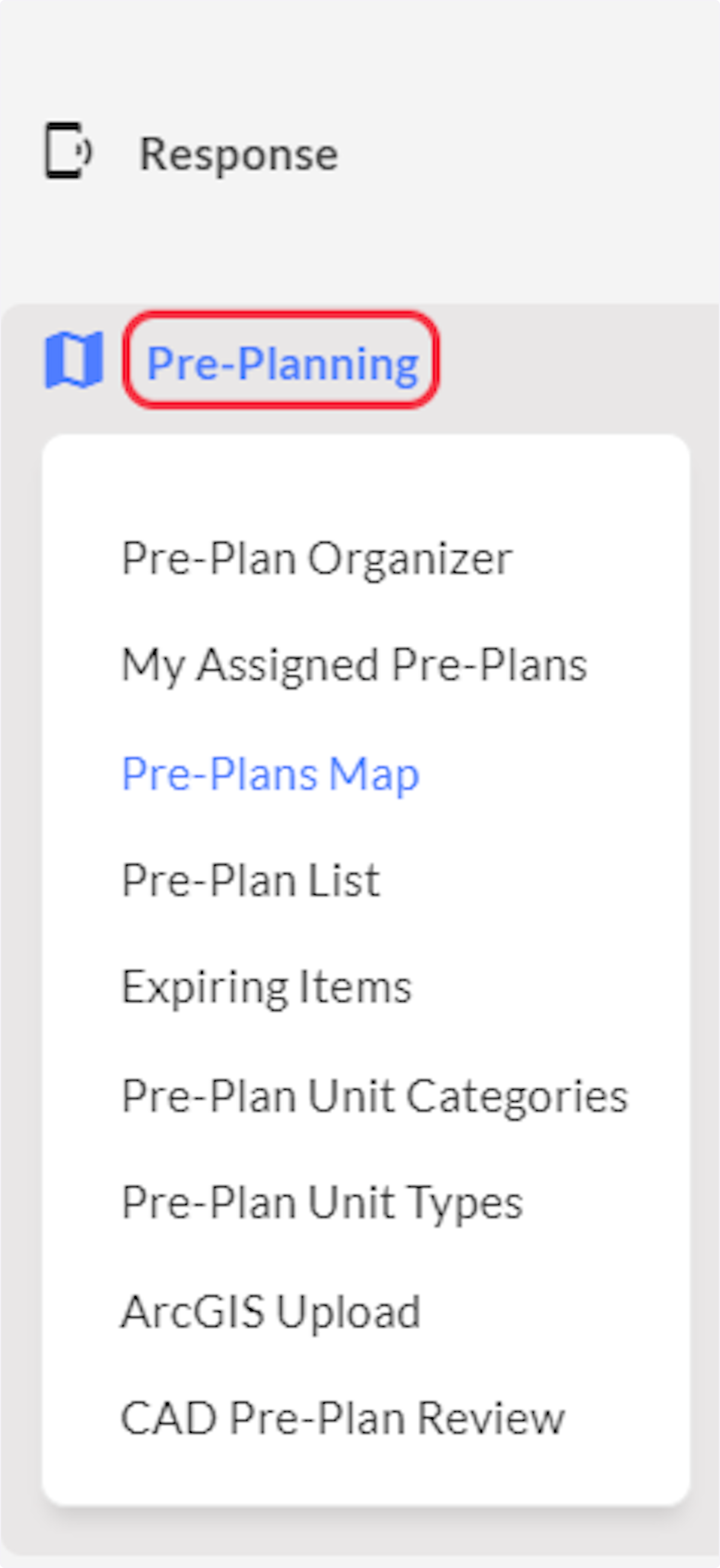 Next, click on Pre-Planning.