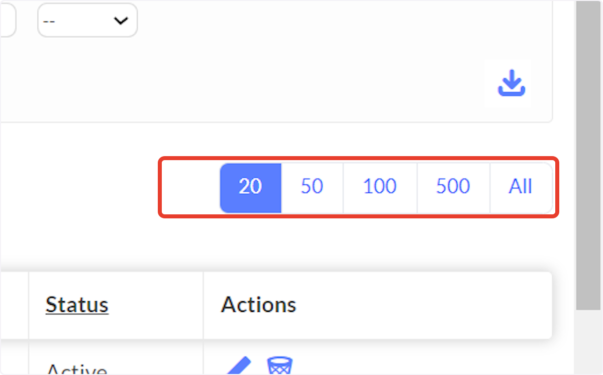 Choose how many Units to appear on the page.