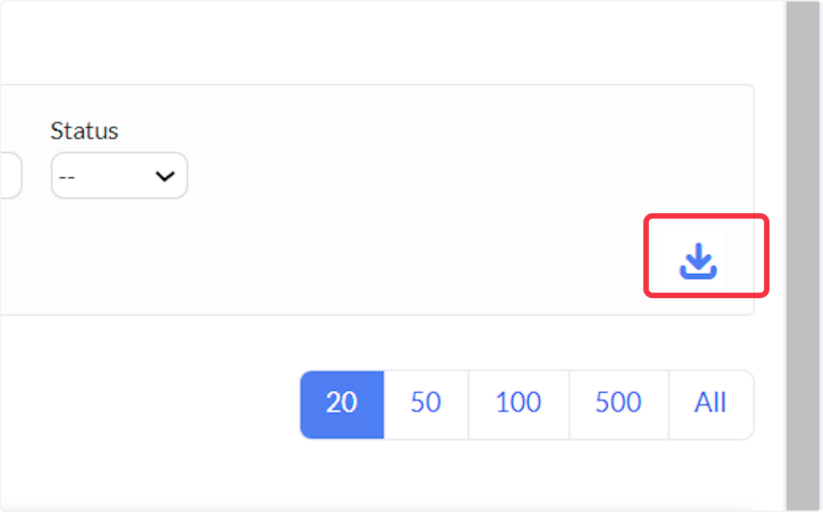 Select this icon to download a CSV file of all displayed Dispatch Units. 