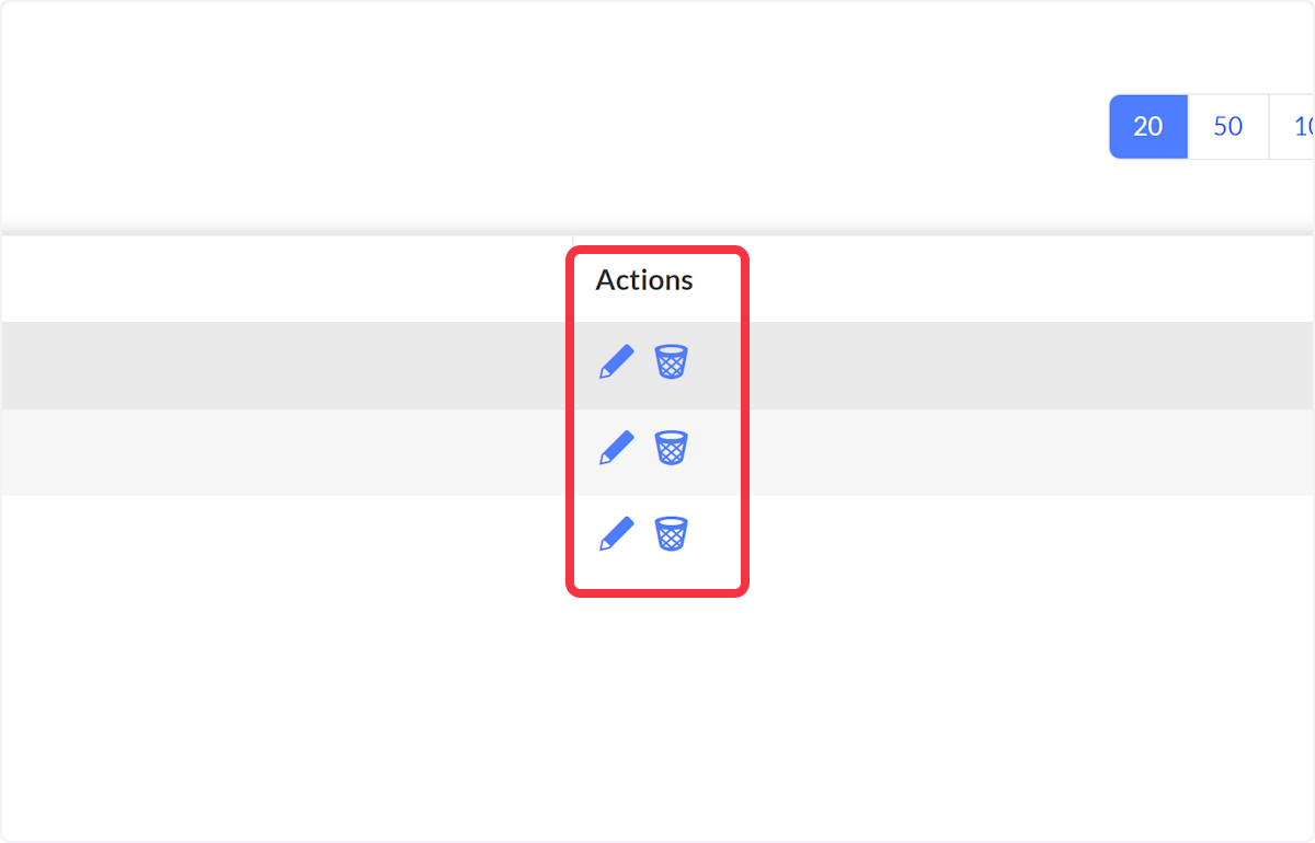 From the Actions column preset messages can be edited using the pencil icon or deleted by selecting the trash can icon.