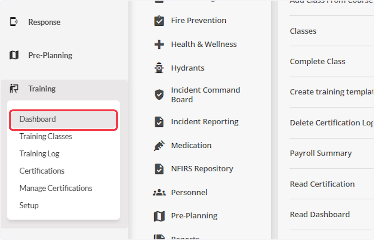 Click on Dashboard