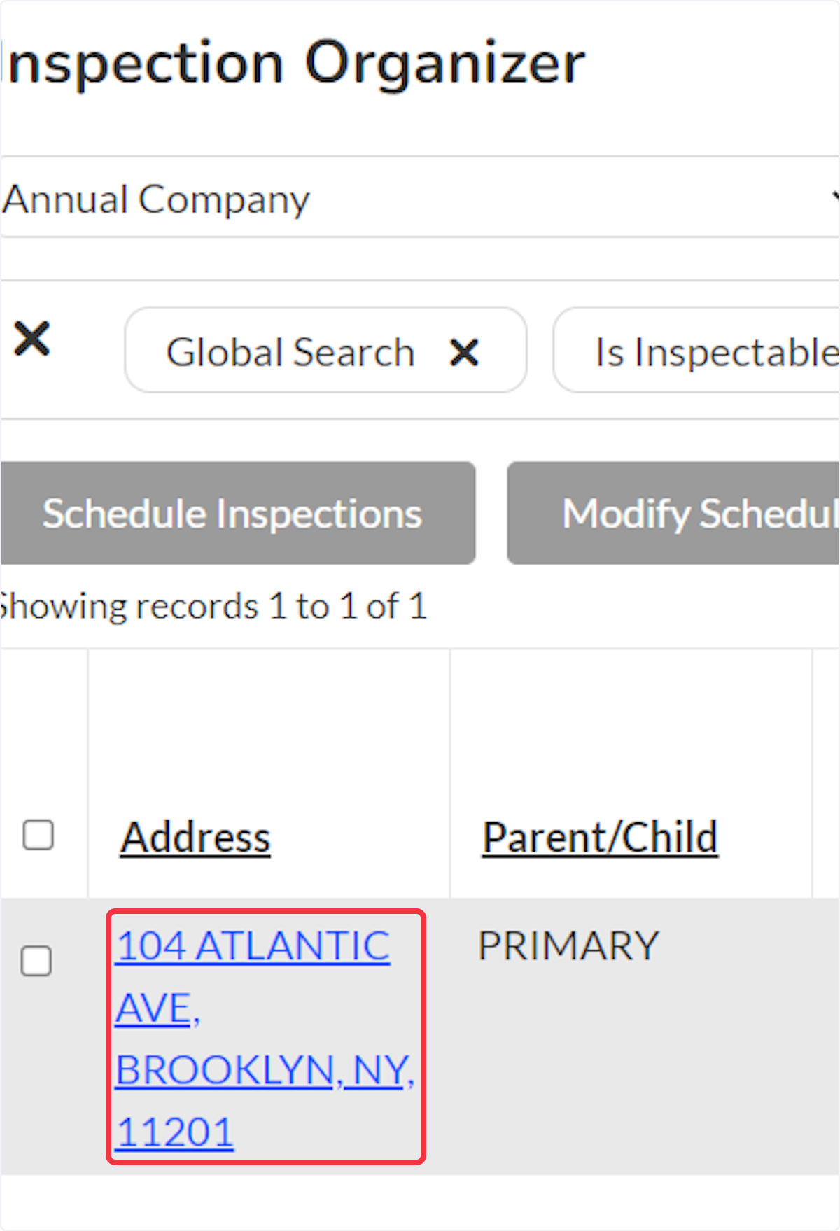 Click on the address.