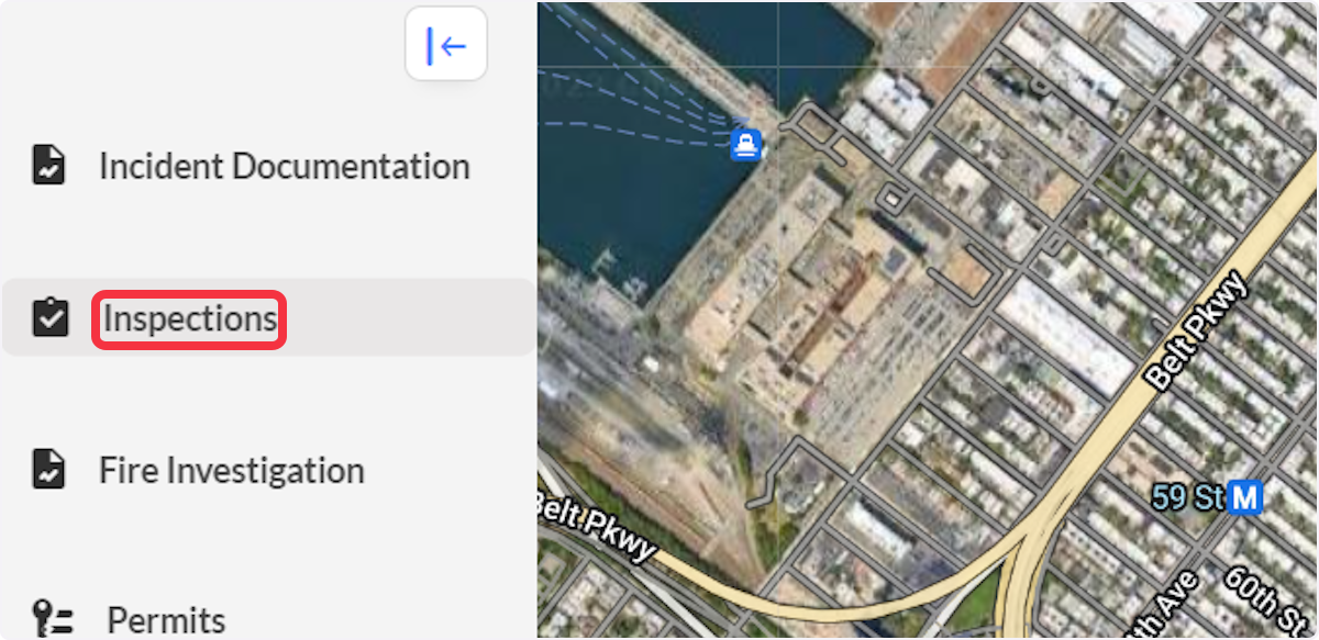 Click on Inspections