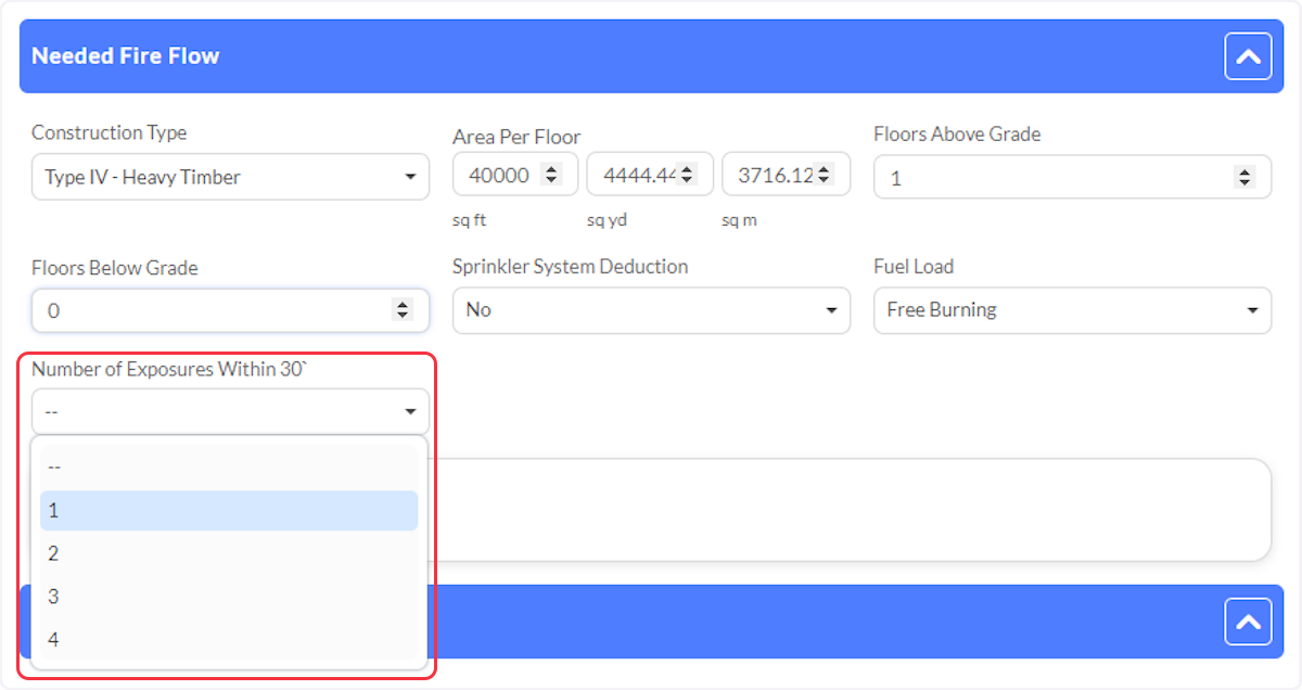 Select the correct Number of Exposures Withing 30'.