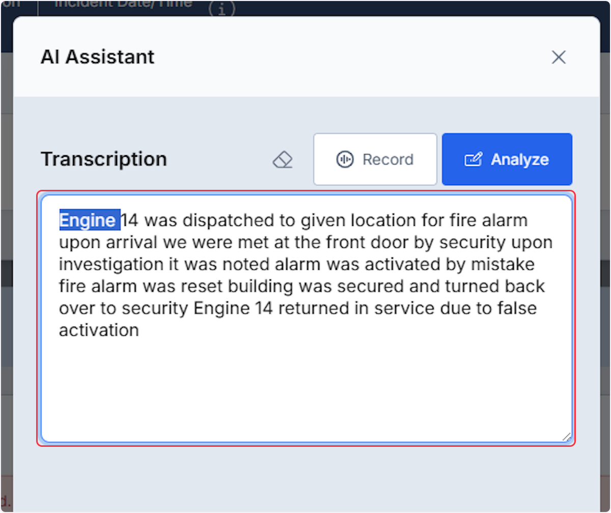 You are able to edit your Transcription at anytime by selecting in the transcription box then edit or add information as needed.