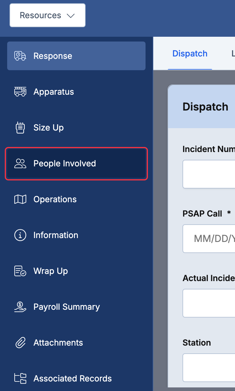 Click on People Involved