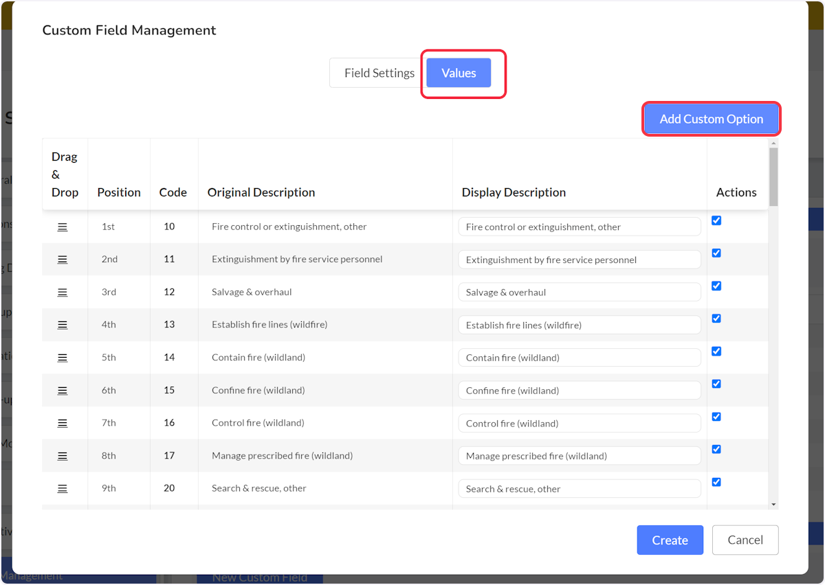 Click on Add Custom Option