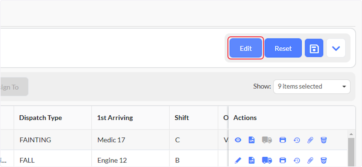 Select the Edit button from the Advanced Search Menu.