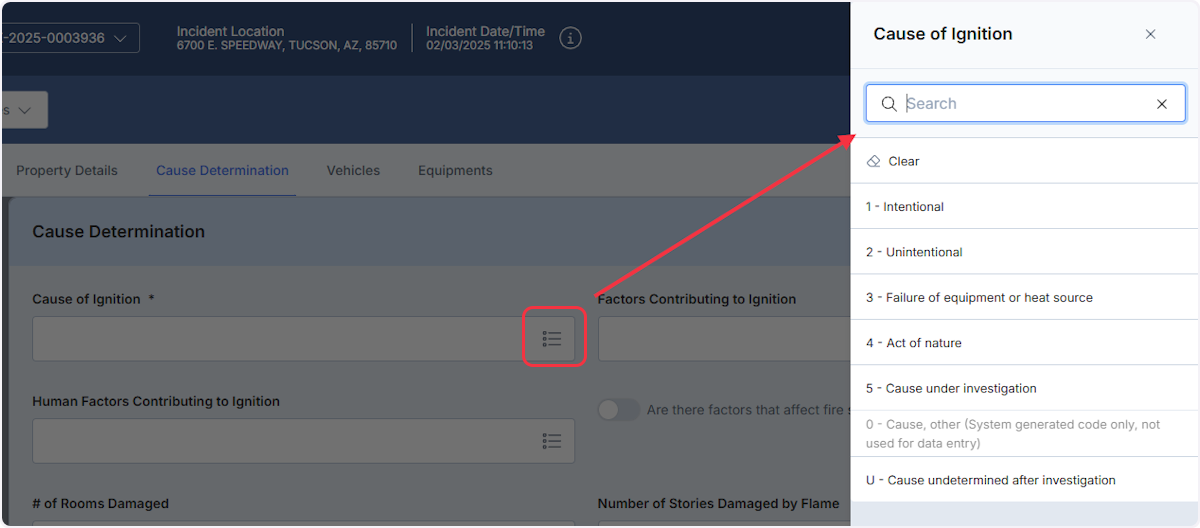 If using the List view select the most applicable choice.