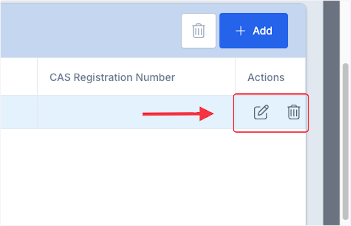 Click on row