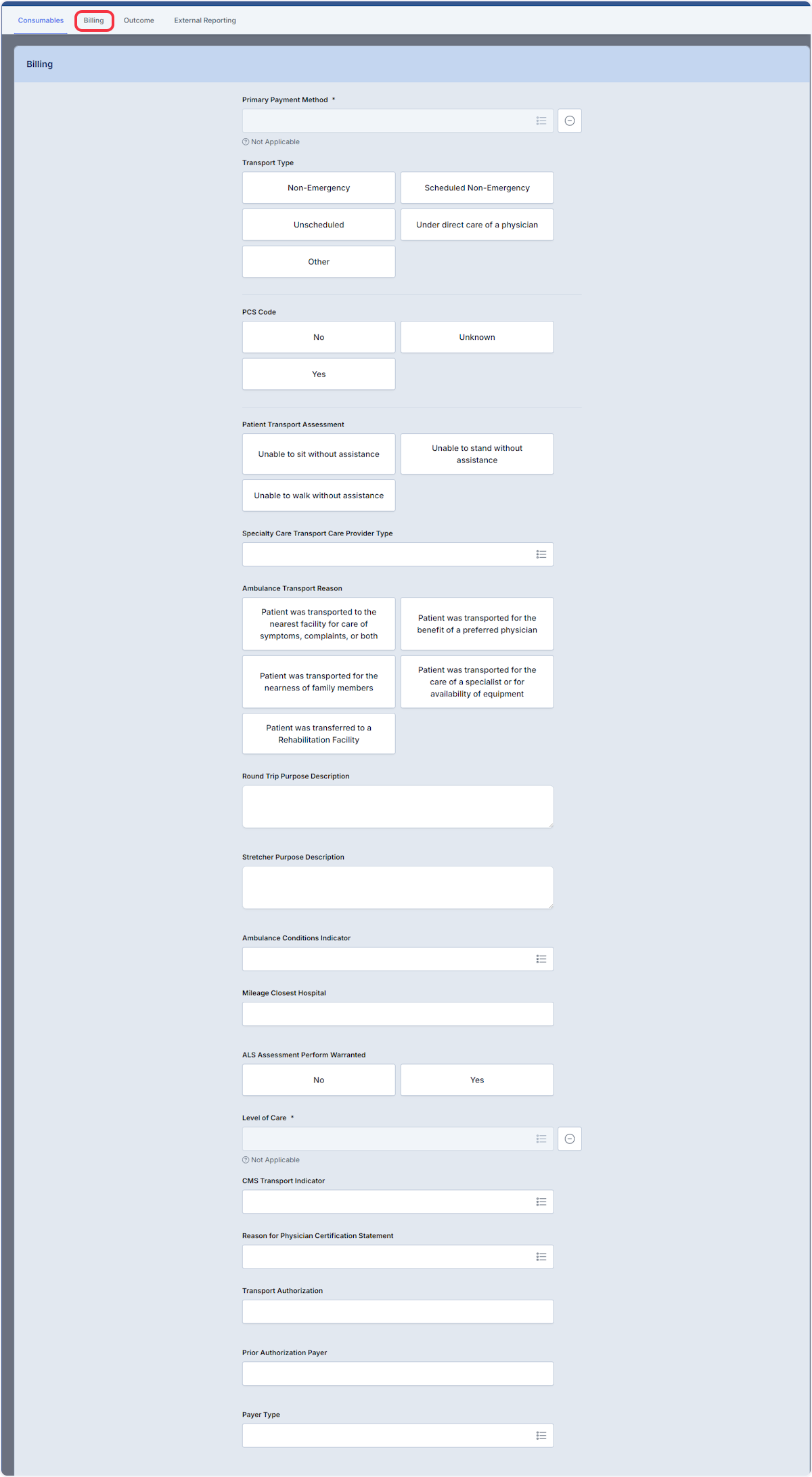 Click on Billing