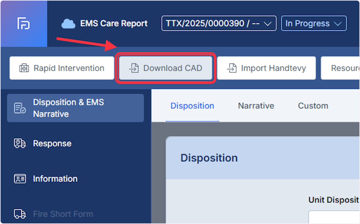 Click on Download CAD.