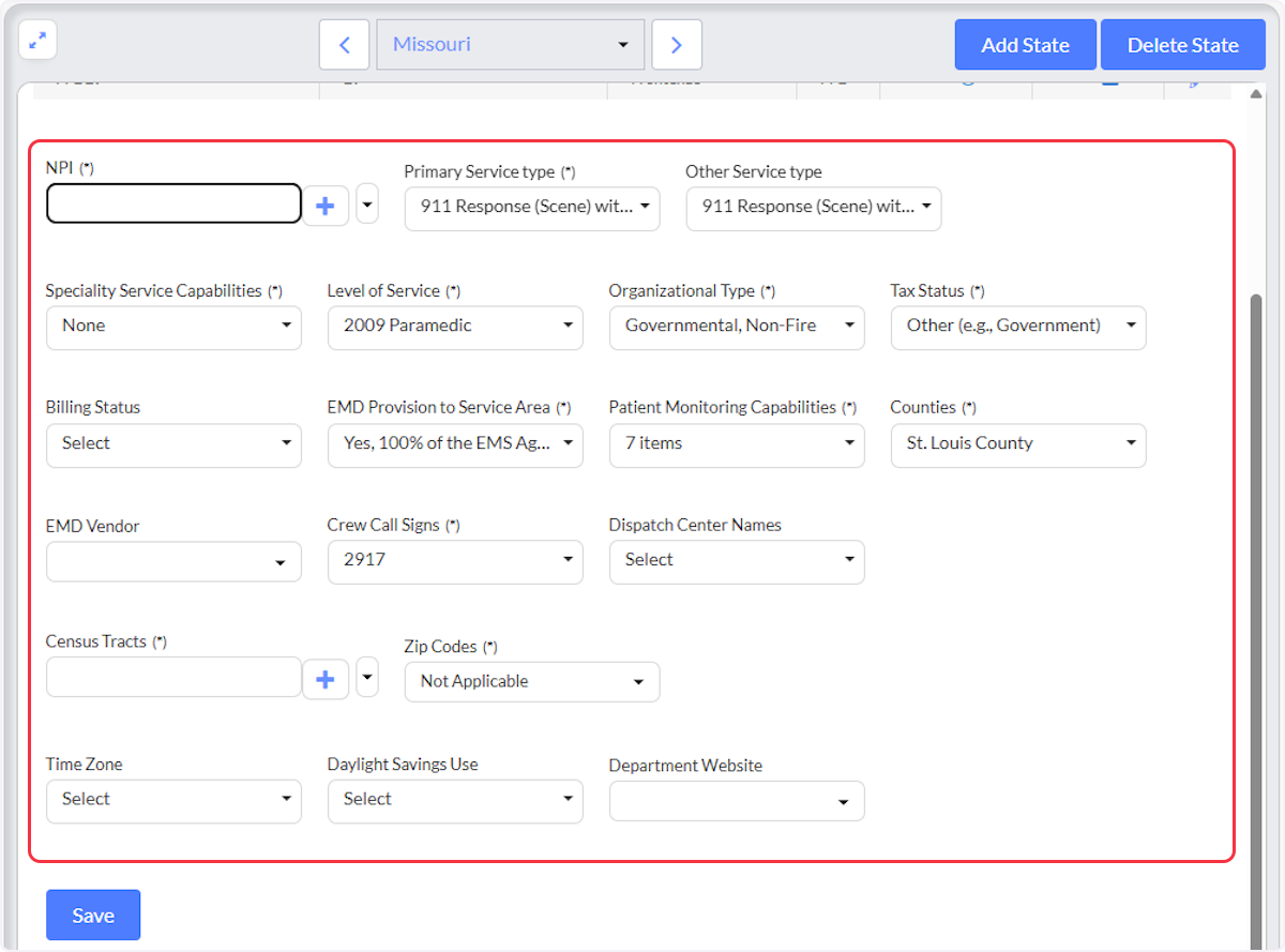 Complete Required Fields