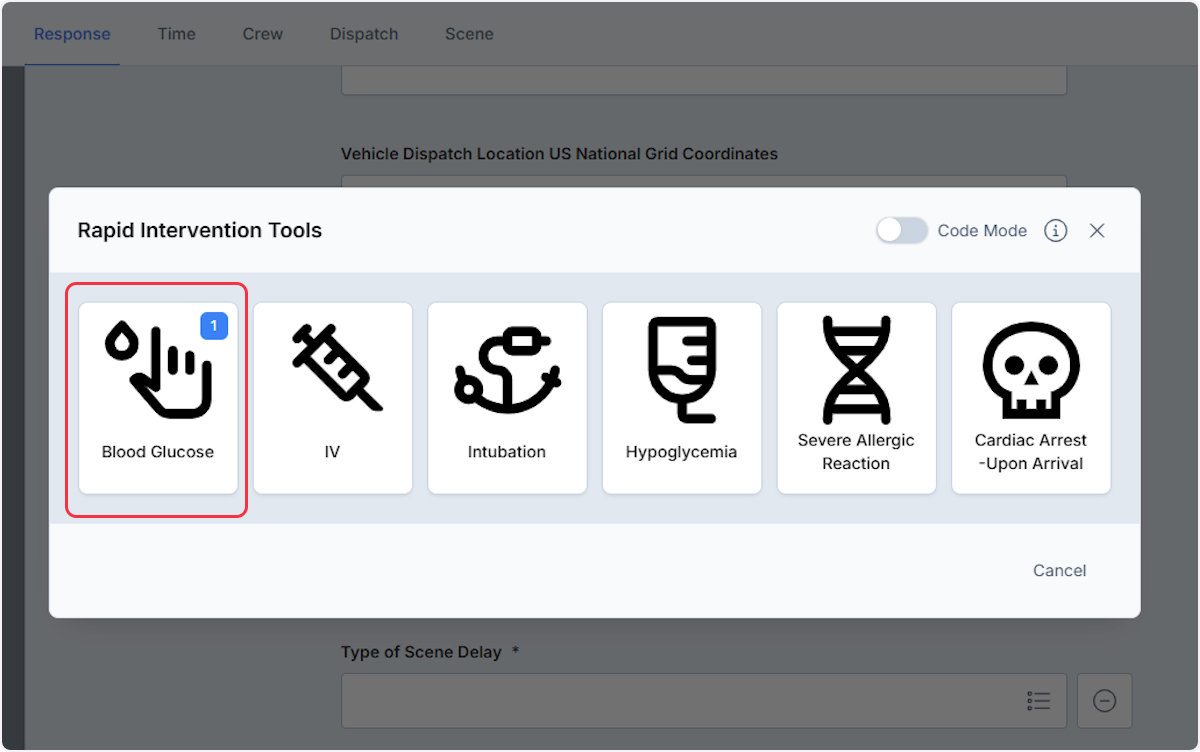 A number will appear on each tool indicating how many times it has been used.
