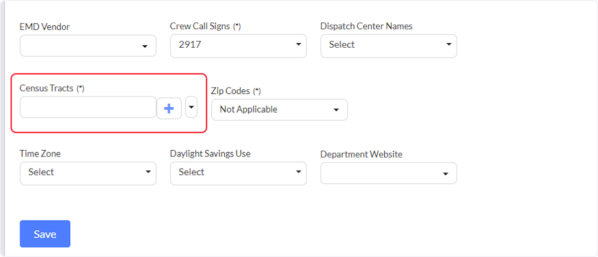 Enter Census Tract or Tracts if applicable.  