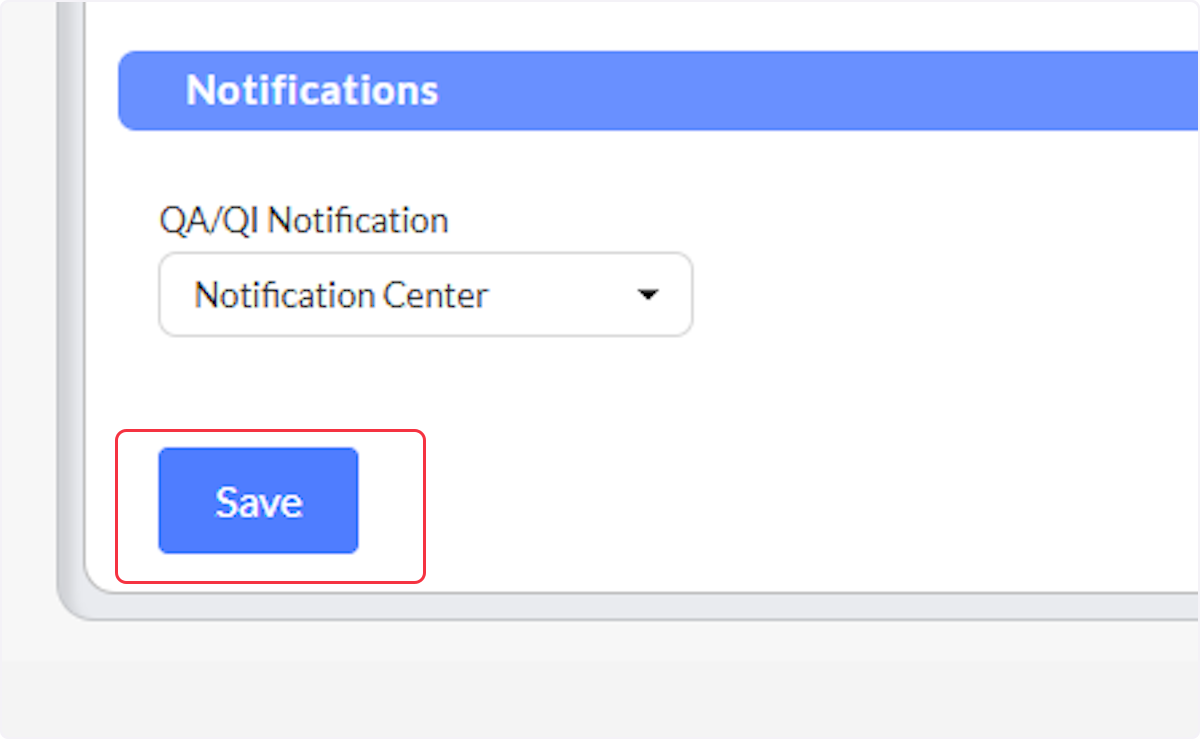 Remember to always select Save if completed with setup.