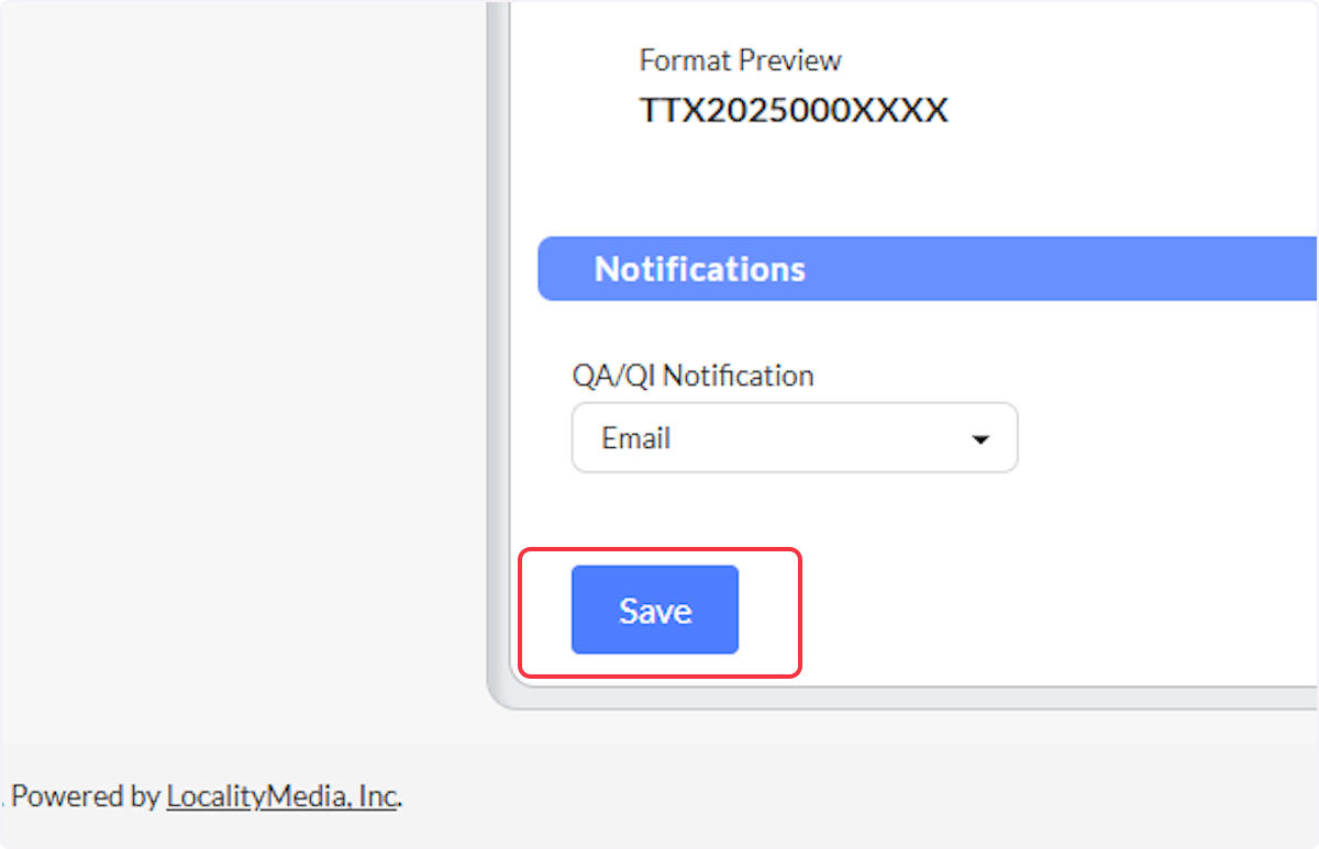 Click on Save