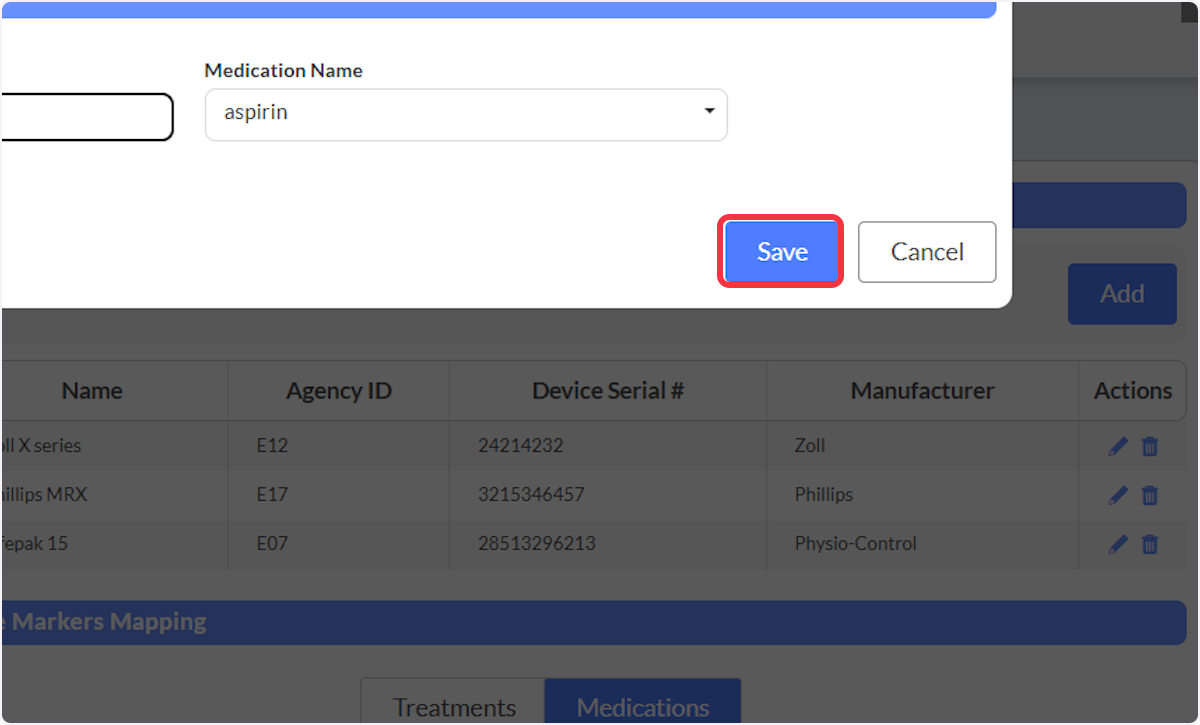 Click on Save to Set Each Mapping. 