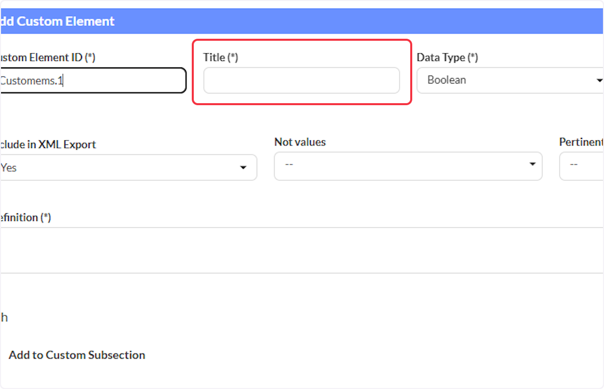 Within the Title, the text entered here is what becomes visible to a provider filling out an ePCR.