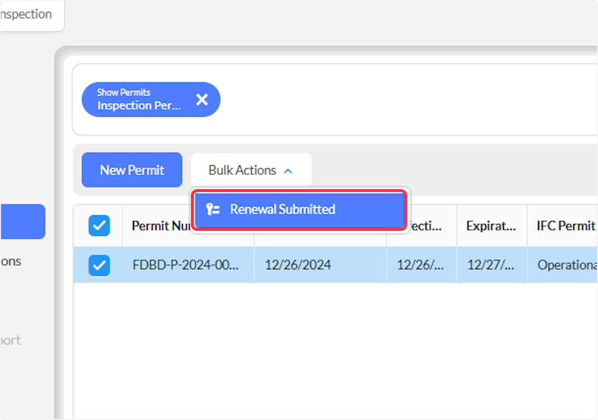 Click on Renewal Submitted.