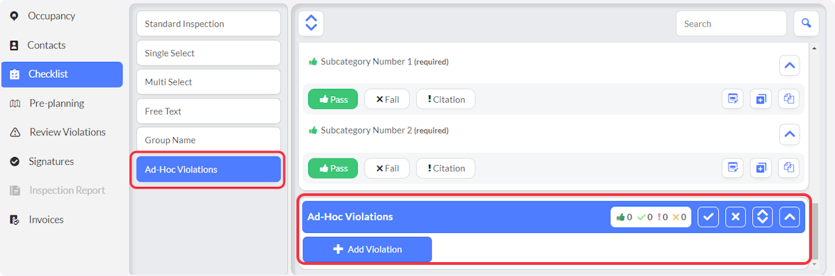Ad-Hoc Violations.  See the related Knowledge Base Article for more information on Ad-Hoc Violations.