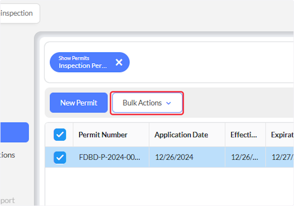 Click on Bulk Actions.