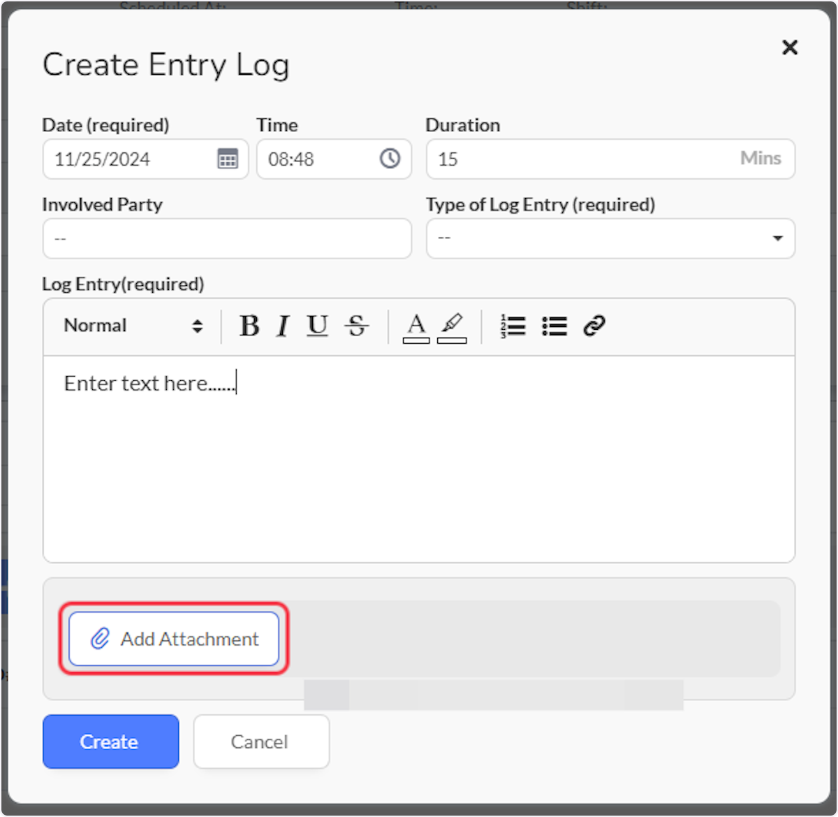 Click on Add Attachment to add attachment(s).