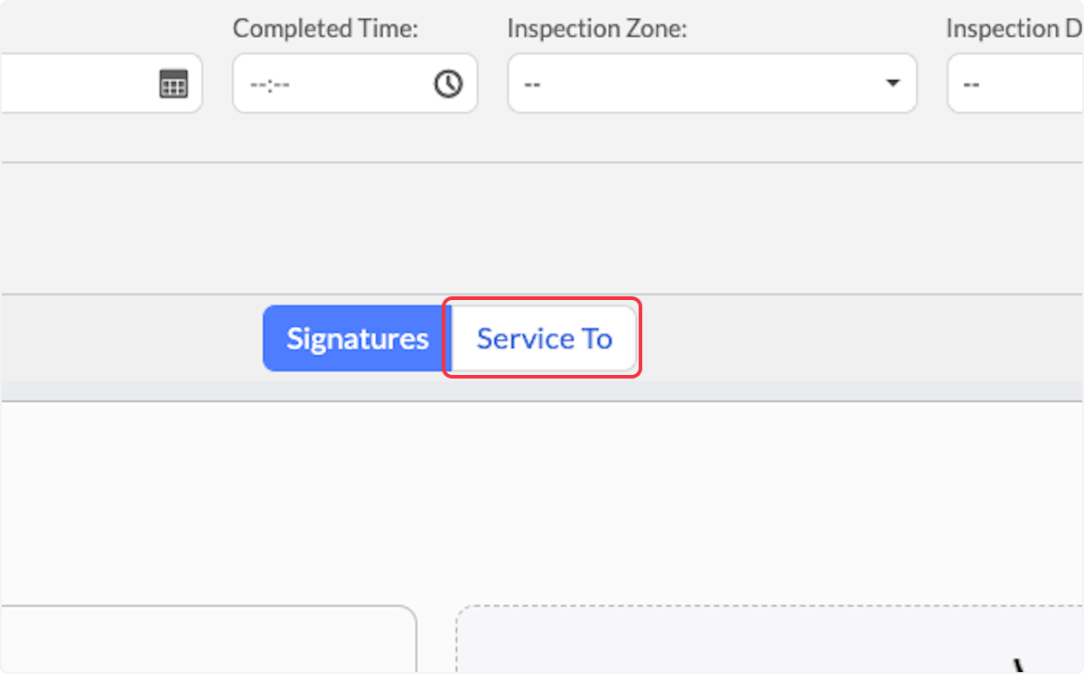 Click on Service To tab.