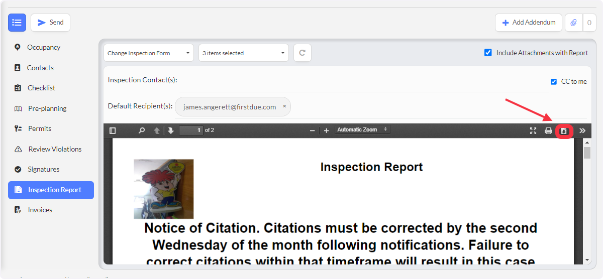 Click on Download to download the report.