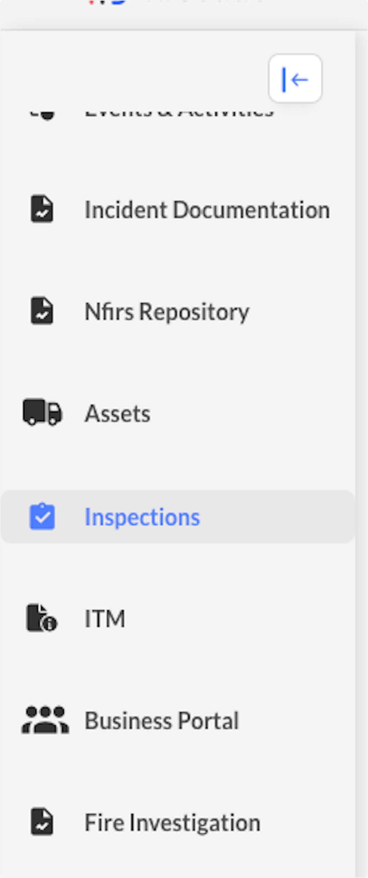 Click on Inspections.