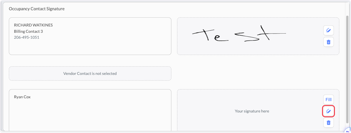 Optionally, Inspector to click on pen to sign.