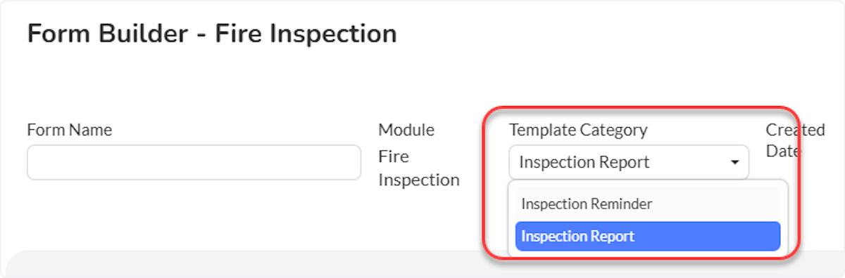 For a new Form, make the Form usable for an Inspection Report or Inspection Reminder.
