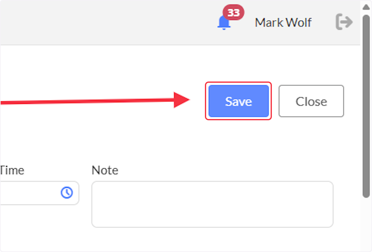 Click on Save