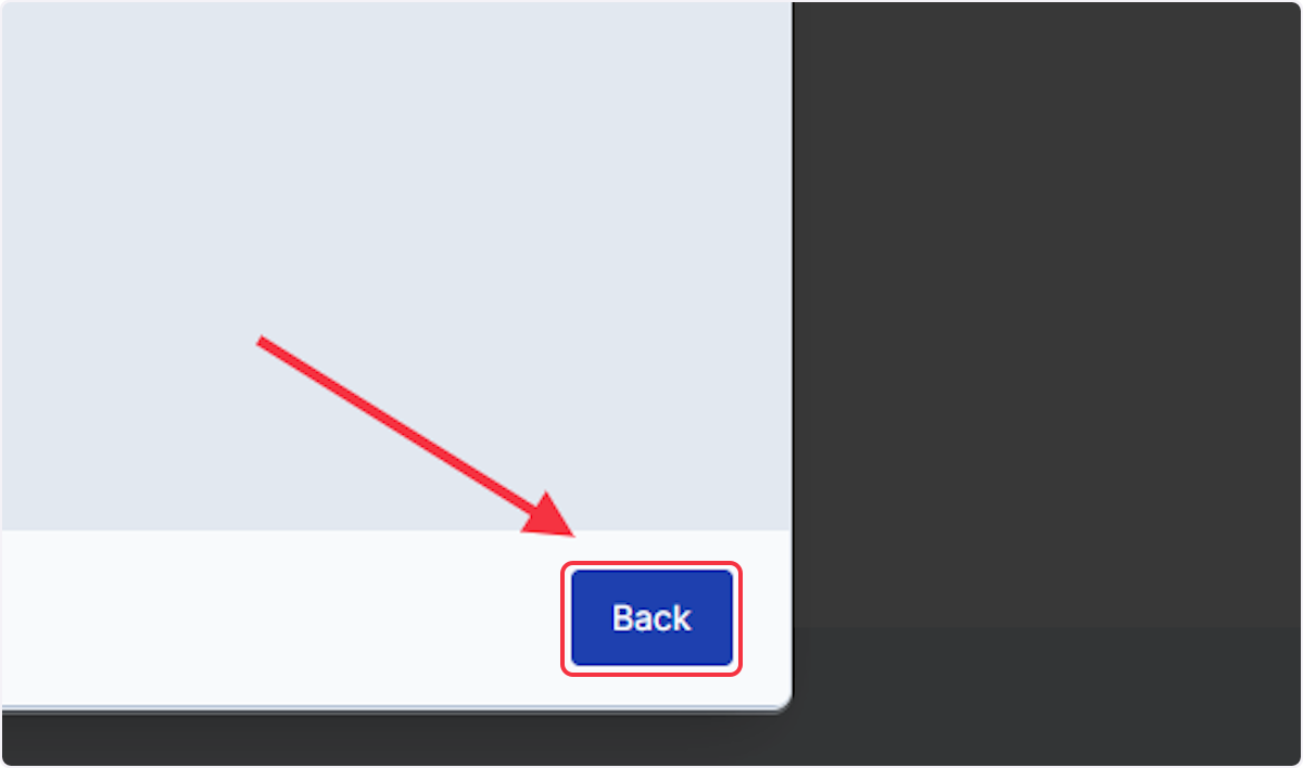 Click on Back to return to main ITM submission window. 