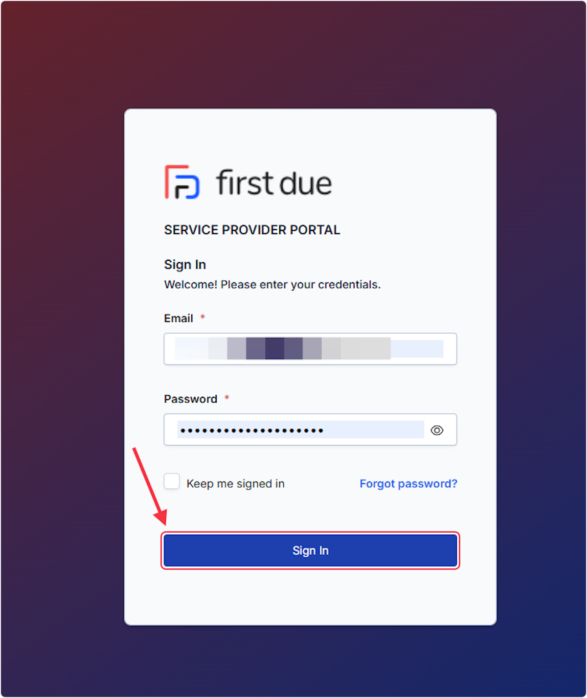 Click on Sign In.