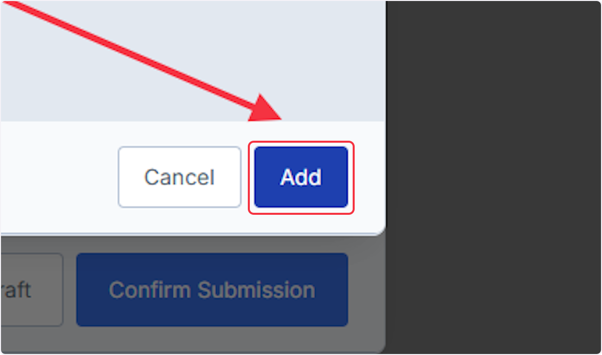 Click on Add once you have entered all required address fields. 