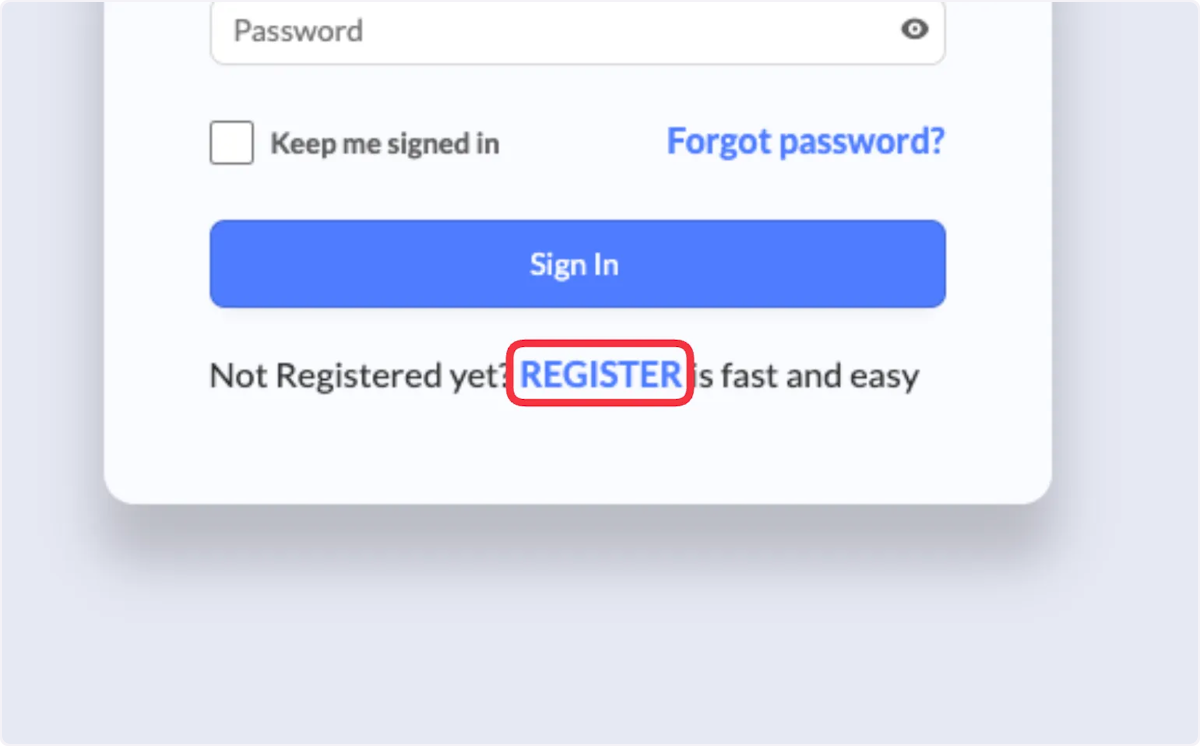 Click on Register
