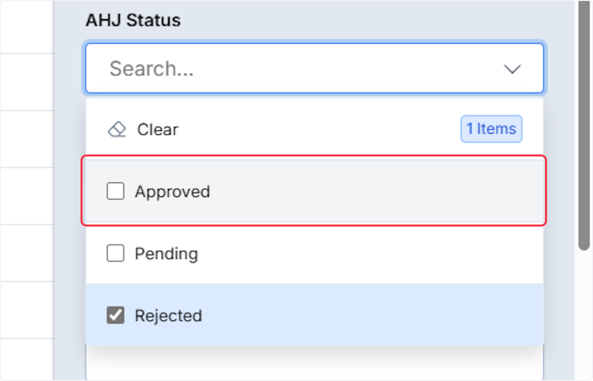Click on Approved.
